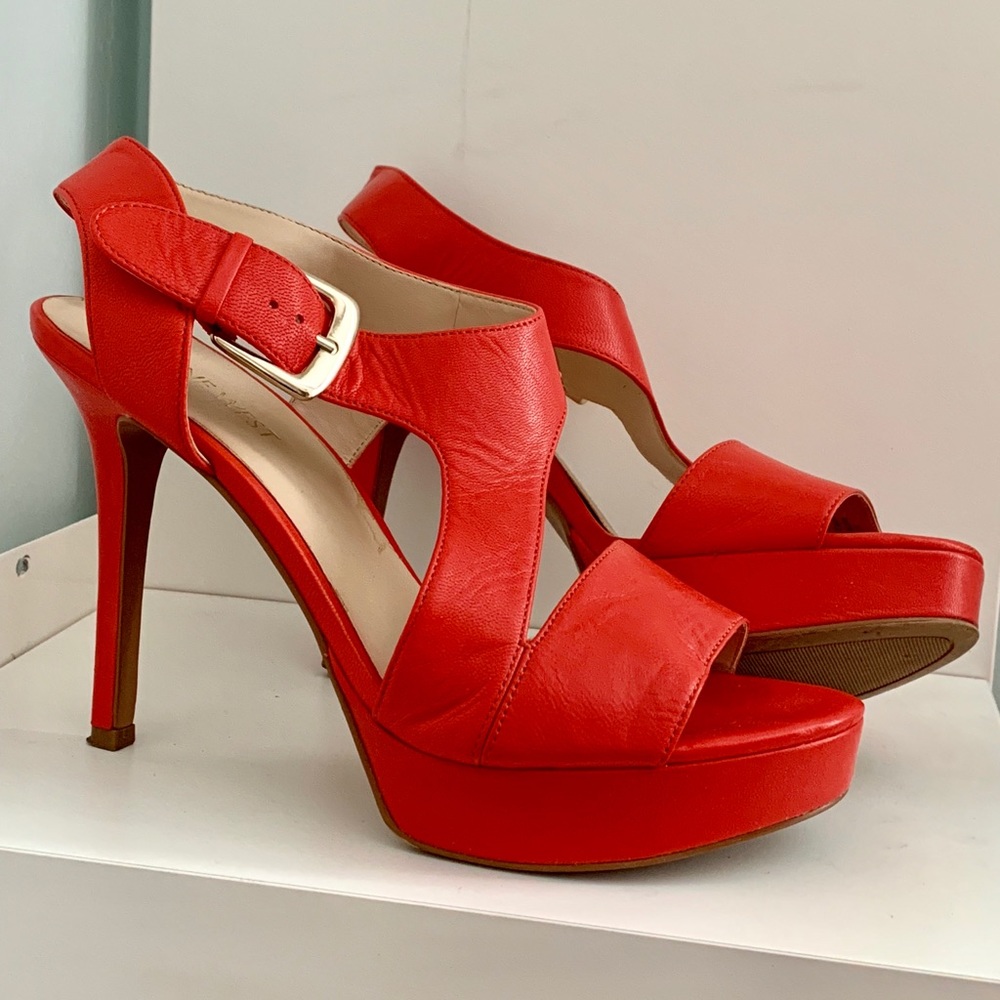 Nine West Bright Red Heels